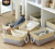 Linen Stitching Storage Box Large Linen Storage Box Fabric Toy Storage Box Storage Box 45*35 * 25cm with Drawstring