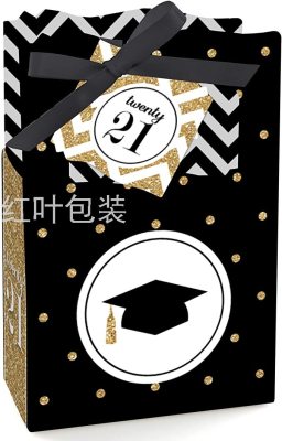 Wholesale Customized Graduation Party Paper Box Golden Dots Candy Mineral Water