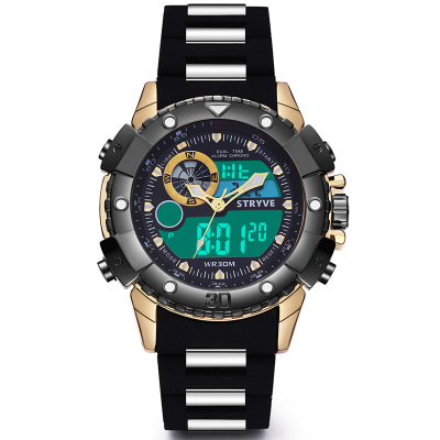 New Double Inserts Stryve Electronic Watch E-Commerce Boutique Waterproof Multi-Function Watch Authorized S8001