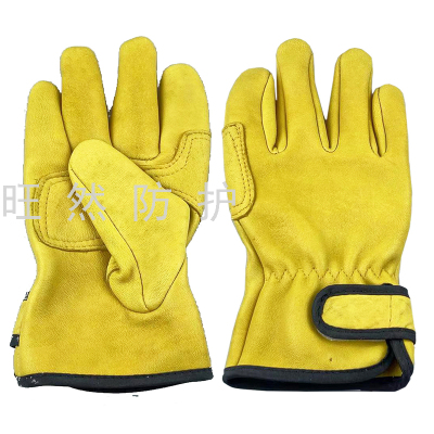 Sheepskin Argon Arc Arc-Welder's Working GlovesGenuine Leather Wear-Resisting Soft Non-Slip Mechanical Protective Gloves