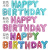SOURCE Factory Goods 16-Inch English Happy Birthday Letter Aluminum Balloon Party Decoration Layout Aluminum Foil Balloon