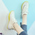 Online Influencer Tide Shoes Ins Super Hot Dad Shoes 2020 Summer New Flying Woven Shoes Female Jelly Bottom Starry Coconut Shoes