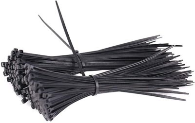250 Pieces Multiple Purpose Cable Ribbon cm Plastic Ribbon Heavy Black Outdoor Ribbon 5x300mm