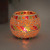 European Style Handmade Warm Orange Mosaic Glass Candlestick Romantic Candlelight Home Decoration Candle Cup Furnishings