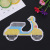 Car Pinpindoudou Template Cartoon Children's Bicycle Magic Spell Pinpindoudou Puzzle Abrasive DIY Handmade Template