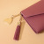 Women's Long Wallet 2021 New Korean Style Multiple Card Slots Tassel Pendant Clutch Simple Trifold Wallet Card Holder