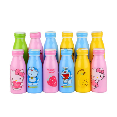 Creative Plastic Portable Glass Children's Cartoon Drinking Cup Portable Milk Cup Cartoon Double-Layer Water Cup