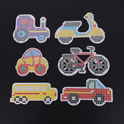 Car Pinpindoudou Template Cartoon Children's Bicycle Magic Spell Pinpindoudou Puzzle Abrasive DIY Handmade Template