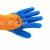 300# Orange Yarn Terry Blue Latex Foam Large Half Hanging Gloves Warm with Velvet Non-Slip Wear-Resistant Gloves