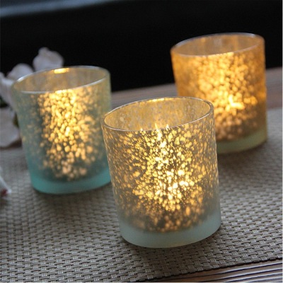 Simple Fashion Personality Light Color Spot Glass Candlestick Romantic Confession Candlelight Dinner Bar Ice Flower Decoration