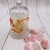 Amazon Ins Glass Aromatherapy Cover Candle Holder with Lid Dried Flower Lipstick Glass Cover Decoration Gold Bell Cover