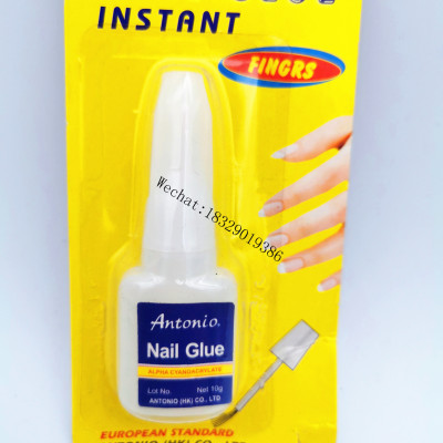  Wholesale Adhesive Nail Glue 10g ANTONIO Art Decoration Nail Art Foil Glue Strong Adhesive Nail Glue With Brush