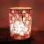 European Style Peach Orchid Piece Handmade Mosaic Glass Candlestick Romantic Home Decoration Bar Wedding Candle Cup