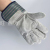 Cow Split Leather Welding Green Stripe GlovesTwo Fingers Full Palm Wear-Resistant Non-Slip Welding Welder Leather Gloves