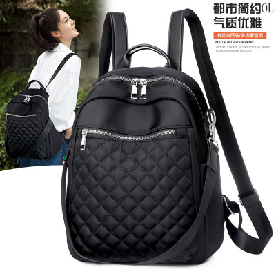 Foreign Trade Winter Customized New Product Korean Style Nylon Backpack Women's Fashionable All-Match Oxford Waterproof Travel Computer Backpack