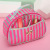 New Multi-Functional Waterproof Travel Clutch Large-Capacity Cosmetics Skin Care Products Striped Women Bag Manufacturer