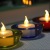 4-Color Selection Simple Colorful Neon Glass Candlestick Romantic Confession Candlelight Dinner Bar Add Atmosphere Decoration
