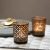 Simple Modern Black Gold Geometric Pattern Glass Candlestick DIY Fragrant Hollow Cup Romantic Furnishings