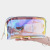 Korean Laser TPU Shell Cosmetic Bag Transparent Waterproof Colorful Wash Bag Semicircle Storage Bag Custom Logo