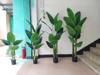 Imitative Tree Plants Green Plants Potted Indoor Home Decoration Large Fake Trees Bonsai Floor Ornaments Simulation Ravenala