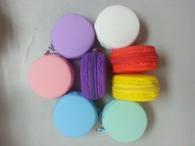 Silicone Macaron Zipper Bag Candy Color Factory Direct Sales Coin Bag Jewelry Bag in Stock