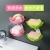 O07-Lotus Soap Box Soap Holder Paste Traceless Soap Box Soap Box Wall Mounted Soap Holder Bathroom Drain Soap Box