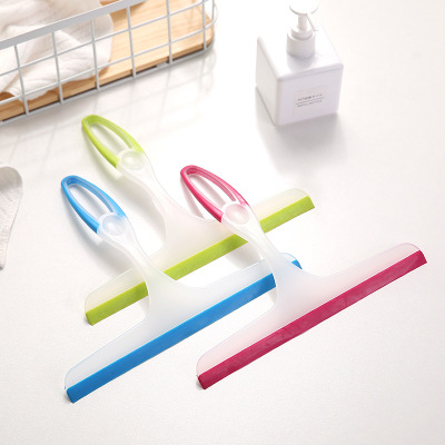Non-Slip Plastic Handle Soft Rubber Eraser Glass Wiper Cleaning Tools Glass Window Cleaner Bathroom Tile Double-Sided Wiper Blade