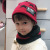 T40 Autumn and Winter Parent-Child Cap Warm Knitted Hat Thickened Pullover Korean Style Five-Pointed Star Velvet Cotton-Padded Cap Woolen Cap