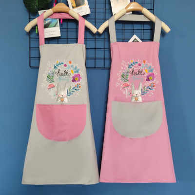 Erasable Hand Apron Women's Kitchen Cooking Household Waterproof Oil-Proof Cute Hand-Wiping Overclothes Men's and Women's Work Clothing