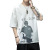 Summer Spot Youth Collarless Ordinary White Loose Casual Cotton Not Hooded Cartoon Anime Men's Clothing