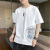 New 2021 Summer Men's T-shirt Korean Fashion Cotton Short Sleeve T-shirt Men's Casual Loose round Neck Men's T-shirt Clothes T