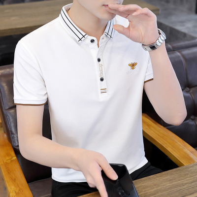 Short Sleeve T-shirt Men's 2021 Summer New Pure Cotton Half Sleeve Lapel Polo Shirt Men's Clothes Fashion Brand Men's Clothing T-shirt