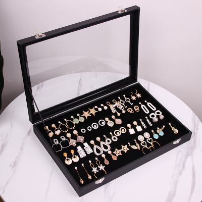 Free Shipping Jewelry Storage Box Stud Earrings Earring Storage Finishing Collection Box Large Display Stand Eardrop Jewelry Jewelry Box