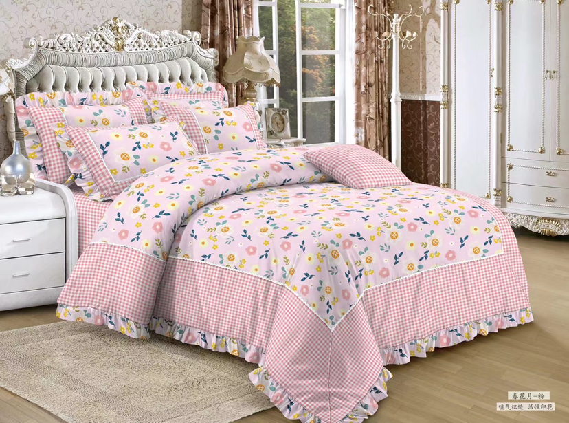 柔丝棉花型韩版田园风四件套
