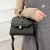 Women's Bag New Portable Shoulder Bag PU Leather Single Arrow Small Square Bag Solid Color Belt Decoration Simple Bag