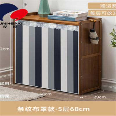 Simple Shoe Rack Door Economical Multi-Layer Dustproof Household Indoor Bamboo Shoe Cabinet Storage Fantastic