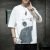 Summer Spot Youth Collarless Ordinary White Loose Casual Cotton Not Hooded Cartoon Anime Men's Clothing