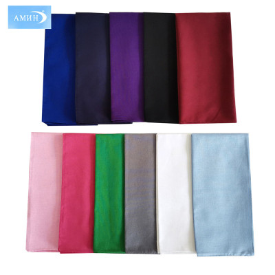 54cm All Cotton Plain Color Headscarf Outdoor Sports Square Scarf Pure Cotton Cycling Mask Hip Hop Trend Headscarf Can Be Customized