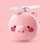 Creative Cartoon Night Light Little Fan Charging Internet Celebrity Handheld USB Portable Student Gift TikTok Same Style