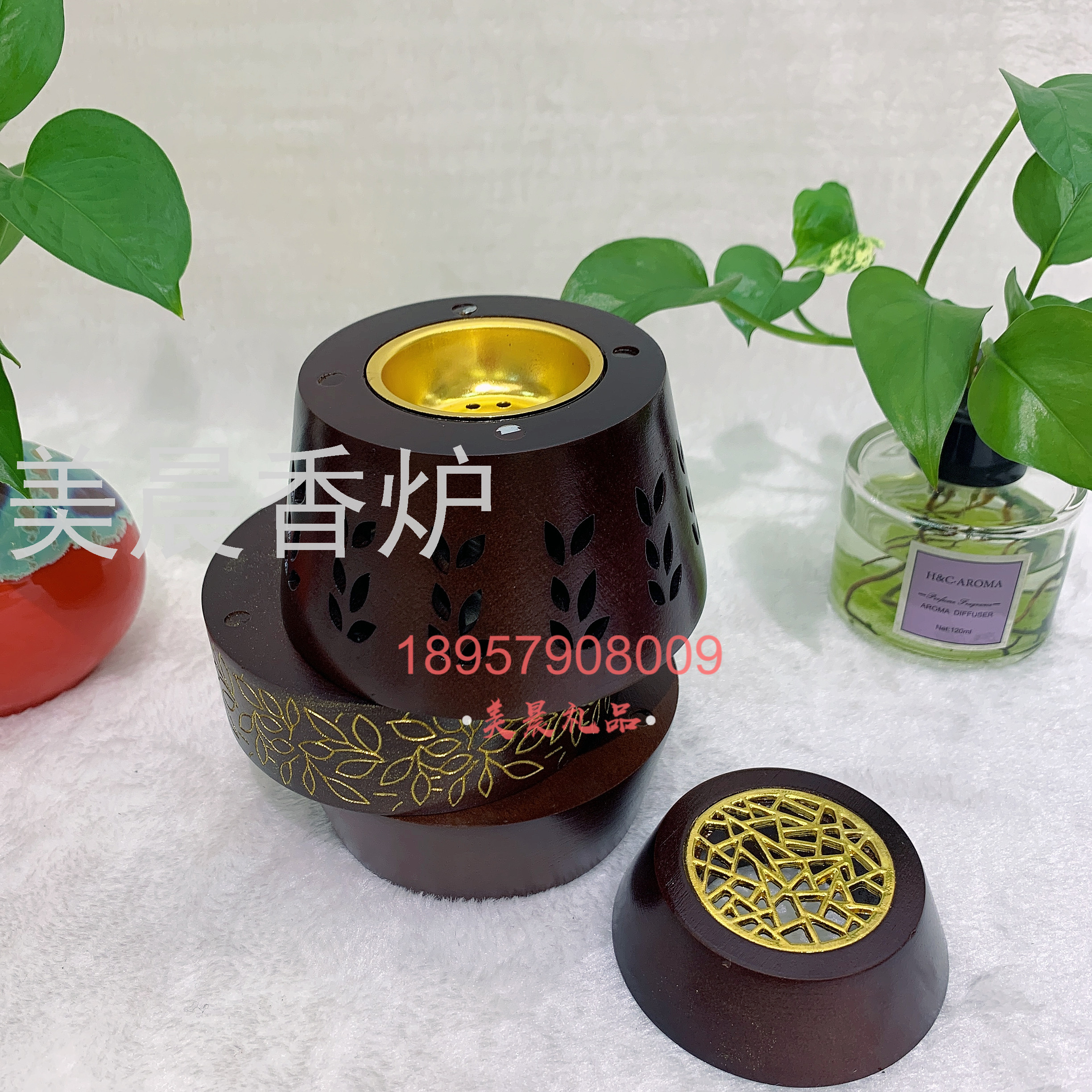 木质多层阿拉伯熏香炉