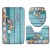 Ocean Scenery Toilet Three-Piece Floor Mat Bathroom 3-Piece Set EBay Carpet Doormat Amazon Wish Supply