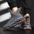 Four Seasons Blade Bottom High-Top Shoes High Elastic Flyknit Casual Shoes Sports Fashion Men's Shoes Amazon Cross-Border Large Size Running Shoes