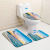 Ocean Scenery Toilet Three-Piece Floor Mat Bathroom 3-Piece Set EBay Carpet Doormat Amazon Wish Supply