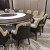 Star Hotel Solid Wood Furniture Seafood Restaurant Luxury Box Solid Wood Electric Dining Table and Chair Bentley Chair