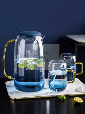 Nordic Cold Water Bottle Cool Boiled Water Jug Fresh Glass High Temperature Resistant Jug Cold Water Cold Water Cup Set