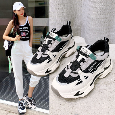 INS Dad Shoes Female 2021 Spring New Korean Style Suction Film Bottom Sports and Leisure Women's Shoes Manufacturer One Piece Dropshipping Fashion