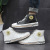 Plus Size Men's Shoes Spring New High-Top Board Shoe Size 45 Leather Casual Sneakers Korean Style All-Matching Fashion Shoes Size 49