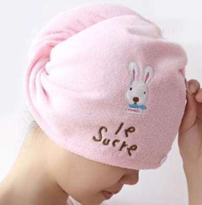 Absorbent Cute Cartoon Bunny Hair-Drying Cap