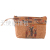 Wood Grain Printing Stitching Cosmetic Bag Double Pull Double Bag Handbag Portuguese Special Souvenir Bag