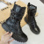 Mesh Boots Hollow Boots Female 2021 Summer Hot Motorcycle Handsome Casual Dr. Martens Boots Ins Trendy Side Zipper British Style